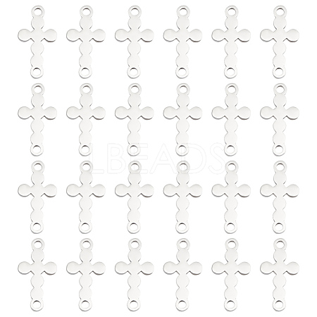 Unicraftale 24Pcs 201 Stainless Steel Connector Charms STAS-UN0046-03-1