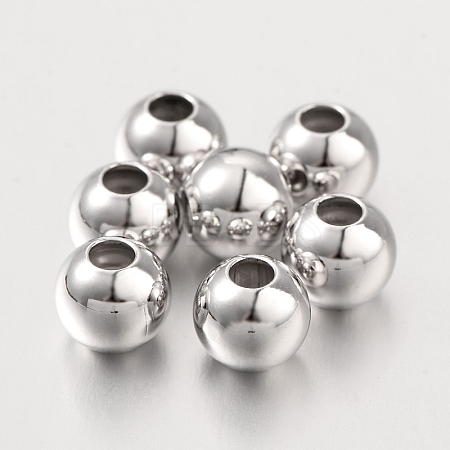 Round 925 Sterling Silver Spacer Beads STER-I005-31-6mm-1