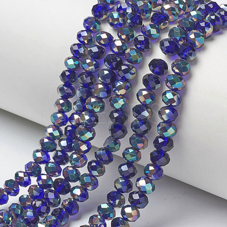 Electroplate Glass Beads Strands EGLA-A034-T2mm-J07-1