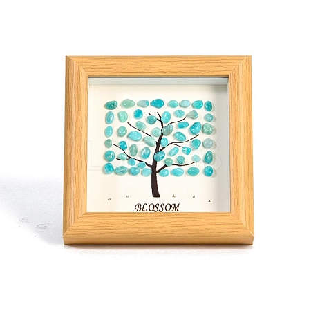 Natural Amazonite Square with Tree Photo Frame Stands PW-WG651A8-04-1