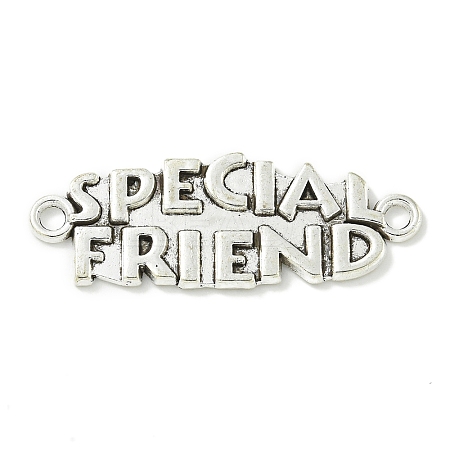 Tibetan Style Alloy Word Special Friend Links Connector Charms TIBE-I026-6021AS-1