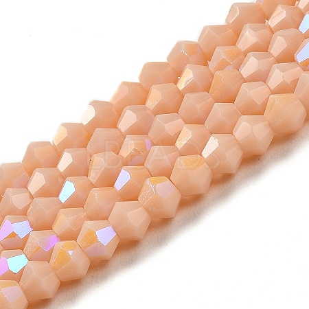 Opaque Solid Color Imitation Jade Glass Beads Strands GLAA-F029-P4mm-D06-1