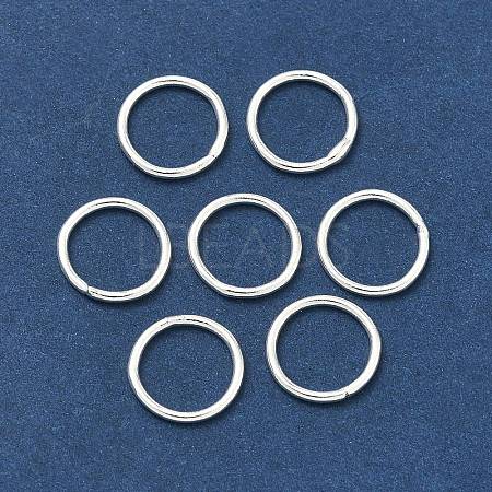 Eco-Friendly Brass Round Rings KK-M165-10mm-02S-RS-1