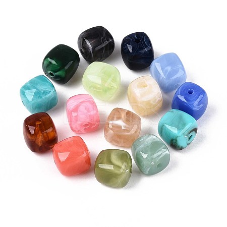 Opaque Acrylic Beads X-OACR-ZX006-33M-1