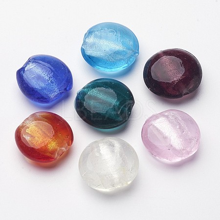 Handmade Silver Foil Glass Beads SLF20MMY-1-1
