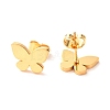 Ion Plating(IP) 304 Stainless Steel Stud Earrings X-EJEW-C001-14G-2