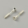 304 Stainless Steel Screw Shape Front Back Stud Earrings STAS-WH0061-23S-2