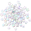100Pcs 2 Styles  Transparent Acrylic Beads OACR-SC0002-41B-1