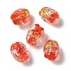 Handmade Foil Lampwork Beads Strands FOIL-Z001-06C-2
