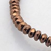 Electroplate Non-magnetic Synthetic Hematite Beads Strands G-J208B-05-1