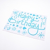 Happy Birthday Theme Waterproof Self Adhesive Sticker DIY-WH0199-87B-03-1