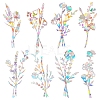 Flower Rainbow Prism Electrostatic Window Stickers PW-WG7E5CE-01-1