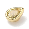 Teardrop Brass Micro Pave Cubic Zirconia Cabochons KK-P345-13G-B06-2