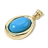 Synthetic Turquoise Pendants KK-L267-01G-01-2