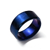 201 Stainless Steel Wide Band Finger Rings for Women Men RJEW-WH0009-13A-BU-1
