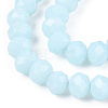 Opaque Solid Color Glass Beads Strands EGLA-A034-P10mm-D06-3