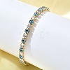 Brass Enamel Link & Charm Bracelets BJEW-Z094-02G-01B-2