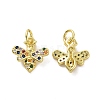 Brass Micro Pave Colorful Cubic Zirconia Charms KK-E068-VF103-1