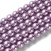 Eco-Friendly Glass Pearl Beads Strands HY-A008-8mm-RB056-1