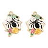 Halloween Theme Rack Plating Alloy Enamel Pendants X-FIND-Q099-02E-G-1