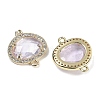 Natural Amethyst Faceted Oval Links G-B126-01G-11-2