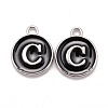 Platinum Plated Alloy Charms ENAM-S118-02C-P-1