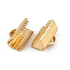 SHEGRACE Brass Ribbon Crimp Ends XGR0062G-57G-2