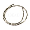 Rondelle Natural Pyrite Beads Strands G-I126-12-3x2mm-2