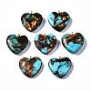 Assembled Bronzite and Synthetic Turquoise Pendants X-G-T111-04C-5