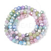 Ombre Effect Dyed Glass Beads Strands LS-GLAA-T025-4mm-09K-2