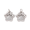 Rack Plating Brass Micro Pave Cubic Zirconia Charms KK-C008-36P-2