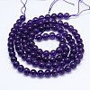 Natural Amethyst Round Bead Strands X-G-M212-6mm-04A-2