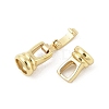 Brass Fold Over Clasps KK-U059-11G-2