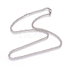 Non-Tarnish 304 Stainless Steel Wheat Chain Necklaces NJEW-L160-012P-2