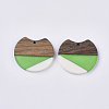 Resin & Walnut Wood Pendants X-RESI-Q210-011A-A01-2