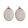 304 Stainless Steel Pendant Cabochon Settings STAS-NH0002-01A-P-1