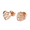 Ion Plating(IP) 304 Stainless Steel Stud Earring Findings STAS-I183-05A-RG-2