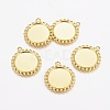 Tibetan Style Pendant Cabochon Settings TIBE-21668-G-RS-1