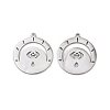 201 Stainless Steel Pendants STAS-U052-02B-P-1