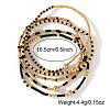 5Pcs Zinc Alloy & Glass Seed Round Beads Stretch Bracelet Set for Women AJ2042-2-2