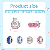 24Pcs 4 Colors 304 Stainless Steel Polymer Clay Rhinestone Beads STAS-UN0063-79-3