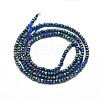 Electroplate Glass Beads Strands GLAA-F079-A-FP07-2