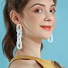 ANATTASOUL 5 Pairs 5 Colors Acrylic Cable Chains Dangle Stud Earrings EJEW-AN0004-06-5