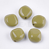 Opaque Acrylic Beads X-MACR-T025-02B-1