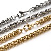 304 Stainless Steel Wheat Chains Bracelets BJEW-O091-04-1