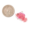 Glass Seed Beaded Fish Pendants PALLOY-MZ01234-01-2