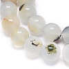 Natural Dendritic Agate Beads Strands G-D0005-18-10mm-3