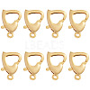 8Pcs Brass Heart Lobster Claw Clasps KK-TA0002-69-1