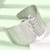 Summer 304 Stainless Steel Wide Cuff Bangles for Women Men BJEW-F511-01P-3