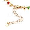 Faceted Glass Charm Bracelets BJEW-JB05599-3